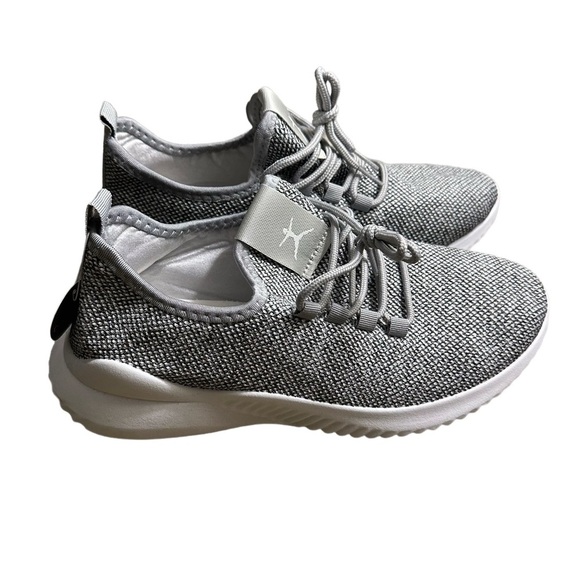 Danskin Women's Agility Lace Up Knit Sneaker In Gray 10 - Picture 2 of 7